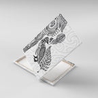 Aotearoa Moko Tribal Tattoo Canvas Wall Art New Zealand Maori Penguin and Fantail White Color