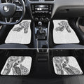 Aotearoa Moko Tribal Tattoo Car Mats New Zealand Maori Penguin and Fantail White Color
