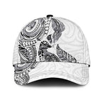 Aotearoa Moko Tribal Tattoo Classic Cap New Zealand Maori Penguin and Fantail White Color