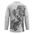 Aotearoa Moko Tribal Tattoo Hockey Jersey New Zealand Maori Penguin and Fantail White Color