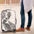 Aotearoa Moko Tribal Tattoo Luggage Cover New Zealand Maori Penguin and Fantail White Color
