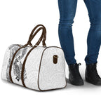 Aotearoa Moko Tribal Tattoo Travel Bag New Zealand Maori Penguin and Fantail White Color