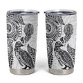 Aotearoa Moko Tribal Tattoo Tumbler Cup New Zealand Maori Penguin and Fantail White Color