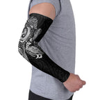 Aotearoa Moko Tribal Tattoo Arm Sleeves New Zealand Maori Penguin and Fantail Black Color