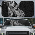 Aotearoa Moko Tribal Tattoo Auto Sun Shade New Zealand Maori Penguin and Fantail Black Color