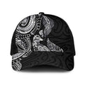 Aotearoa Moko Tribal Tattoo Baseball Net Cap New Zealand Maori Penguin and Fantail Black Color