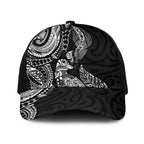 Aotearoa Moko Tribal Tattoo Baseball Net Cap New Zealand Maori Penguin and Fantail Black Color
