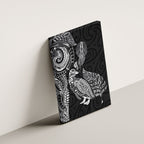 Aotearoa Moko Tribal Tattoo Canvas Wall Art New Zealand Maori Penguin and Fantail Black Color