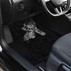 Aotearoa Moko Tribal Tattoo Car Mats New Zealand Maori Penguin and Fantail Black Color