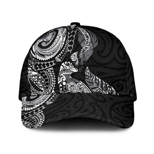 Aotearoa Moko Tribal Tattoo Classic Cap New Zealand Maori Penguin and Fantail Black Color