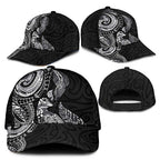Aotearoa Moko Tribal Tattoo Classic Cap New Zealand Maori Penguin and Fantail Black Color
