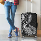 Aotearoa Moko Tribal Tattoo Luggage Cover New Zealand Maori Penguin and Fantail Black Color