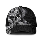 Aotearoa Moko Tribal Tattoo Mesh Trucker Cap New Zealand Maori Penguin and Fantail Black Color