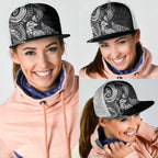 Aotearoa Moko Tribal Tattoo Mesh Trucker Cap New Zealand Maori Penguin and Fantail Black Color