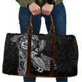 Aotearoa Moko Tribal Tattoo Travel Bag New Zealand Maori Penguin and Fantail Black Color