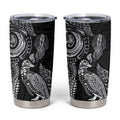 Aotearoa Moko Tribal Tattoo Tumbler Cup New Zealand Maori Penguin and Fantail Black Color