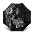 Aotearoa Moko Tribal Tattoo Umbrella New Zealand Maori Penguin and Fantail Black Color