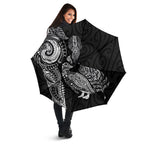 Aotearoa Moko Tribal Tattoo Umbrella New Zealand Maori Penguin and Fantail Black Color