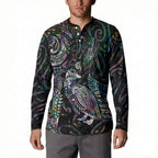 Aotearoa Moko Tribal Tattoo Button Sweatshirt New Zealand Maori Penguin and Fantail Paua Shell Style