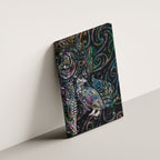 Aotearoa Moko Tribal Tattoo Canvas Wall Art New Zealand Maori Penguin and Fantail Paua Shell Style