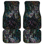 Aotearoa Moko Tribal Tattoo Car Mats New Zealand Maori Penguin and Fantail Paua Shell Style