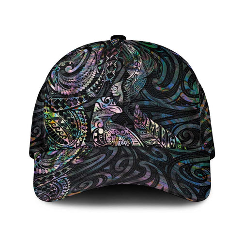 Aotearoa Moko Tribal Tattoo Classic Cap New Zealand Maori Penguin and Fantail Paua Shell Style