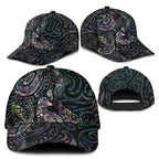 Aotearoa Moko Tribal Tattoo Classic Cap New Zealand Maori Penguin and Fantail Paua Shell Style