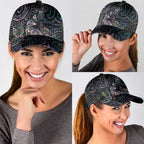 Aotearoa Moko Tribal Tattoo Classic Cap New Zealand Maori Penguin and Fantail Paua Shell Style