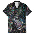 Aotearoa Moko Tribal Tattoo Hawaiian Shirt New Zealand Maori Penguin and Fantail Paua Shell Style