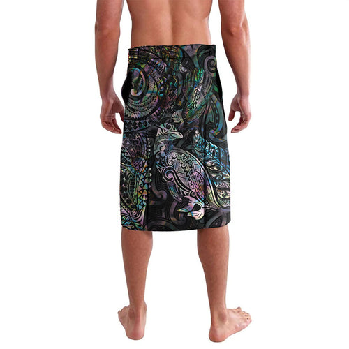 Aotearoa Moko Tribal Tattoo Lavalava New Zealand Maori Penguin and Fantail Paua Shell Style