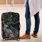 Aotearoa Moko Tribal Tattoo Luggage Cover New Zealand Maori Penguin and Fantail Paua Shell Style