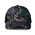 Aotearoa Moko Tribal Tattoo Mesh Trucker Cap New Zealand Maori Penguin and Fantail Paua Shell Style