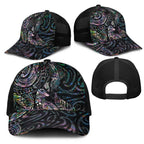 Aotearoa Moko Tribal Tattoo Mesh Trucker Cap New Zealand Maori Penguin and Fantail Paua Shell Style