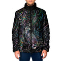 Aotearoa Moko Tribal Tattoo Padded Jacket New Zealand Maori Penguin and Fantail Paua Shell Style