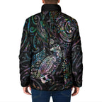 Aotearoa Moko Tribal Tattoo Padded Jacket New Zealand Maori Penguin and Fantail Paua Shell Style