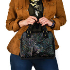 Aotearoa Moko Tribal Tattoo Shoulder Handbag New Zealand Maori Penguin and Fantail Paua Shell Style