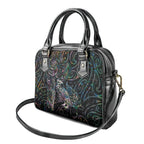 Aotearoa Moko Tribal Tattoo Shoulder Handbag New Zealand Maori Penguin and Fantail Paua Shell Style