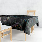 Aotearoa Moko Tribal Tattoo Tablecloth New Zealand Maori Penguin and Fantail Paua Shell Style