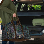 Aotearoa Moko Tribal Tattoo Travel Bag New Zealand Maori Penguin and Fantail Paua Shell Style