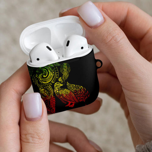 Aotearoa Moko Tribal Tattoo AirPods Case New Zealand Maori Penguin and Fantail Reggae Style