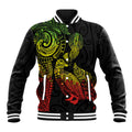Aotearoa Moko Tribal Tattoo Baseball Jacket New Zealand Maori Penguin and Fantail Reggae Style