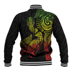 Aotearoa Moko Tribal Tattoo Baseball Jacket New Zealand Maori Penguin and Fantail Reggae Style