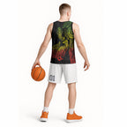 Aotearoa Moko Tribal Tattoo Basketball Jersey New Zealand Maori Penguin and Fantail Reggae Style