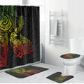 Aotearoa Moko Tribal Tattoo Bathroom Set New Zealand Maori Penguin and Fantail Reggae Style