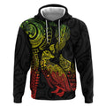 Aotearoa Moko Tribal Tattoo Hoodie New Zealand Maori Penguin and Fantail Reggae Style