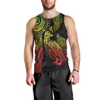 Aotearoa Moko Tribal Tattoo Men Tank Top New Zealand Maori Penguin and Fantail Reggae Style