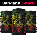 Aotearoa Moko Tribal Tattoo Neck Gaiter New Zealand Maori Penguin and Fantail Reggae Style