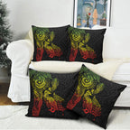 Aotearoa Moko Tribal Tattoo Pillow Cover New Zealand Maori Penguin and Fantail Reggae Style