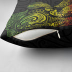Aotearoa Moko Tribal Tattoo Pillow Cover New Zealand Maori Penguin and Fantail Reggae Style