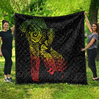 Aotearoa Moko Tribal Tattoo Quilt New Zealand Maori Penguin and Fantail Reggae Style